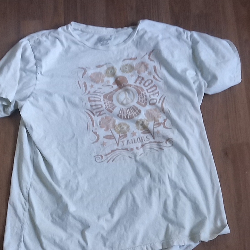 Midnight Rider Blue Graphic T-Shirt Relaxed Short Sleeve